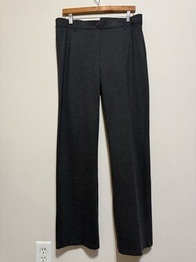 Betabrand gray straight leg faux pockets pull on pants women’s 1X